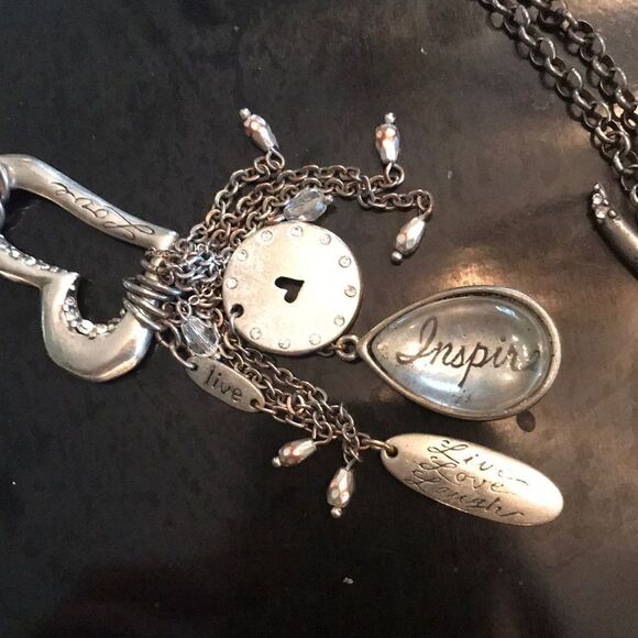 Pre loved Necklace all silver tone 44” - Picture 3 of 4